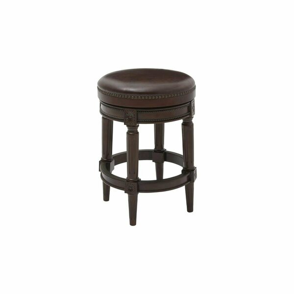 Homeroots Counter Height Stool Distressed Walnut - 25.5 x 18.5 x 18.5 in. 380061